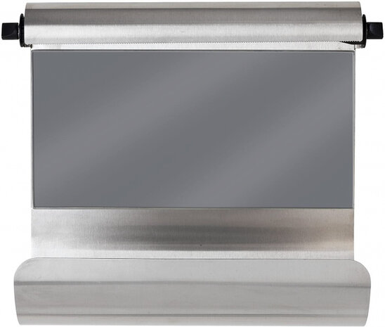wandkeukenrolhouder 14,5 x 35 cm aluminium zilver