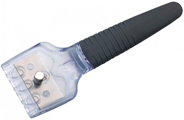 kookplaatschraper 16 x 5,5 cm RVS grijs