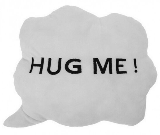 wolkenkussen Hug Me! 35 x 30 x 10 cm pluche wit
