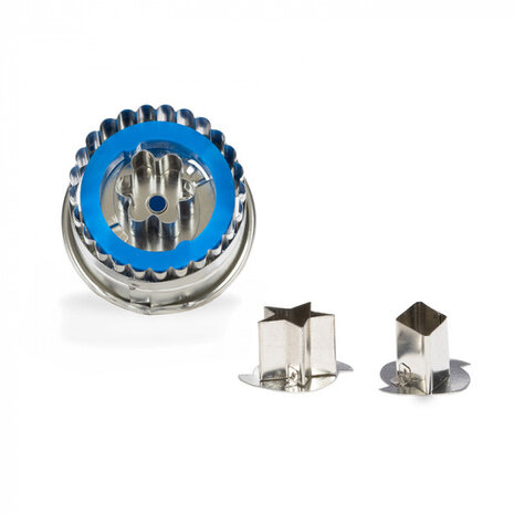 uitsteekvormem Linzer rvs 5 cm zilver 4-delig