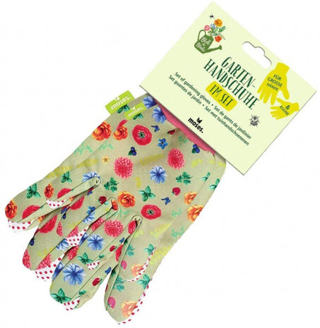 tuinhandschoenenset junior/dames groen/rood 2 paar