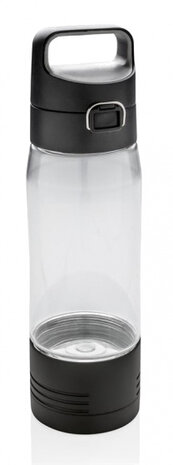 drinkfles met powerbank 5000 mAh ABS zwart 600 ml