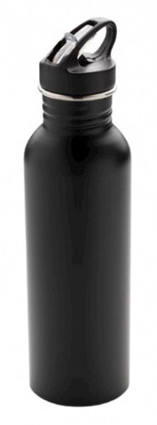 sportfles Deluxe 710 ml RVS zwart