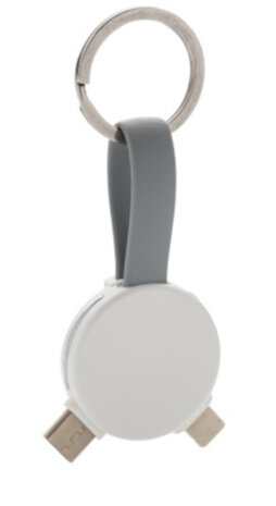 sleutelhanger 3-in-1 8 cm ABS wit