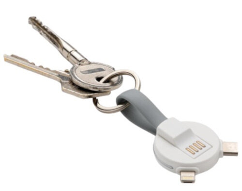 sleutelhanger 3-in-1 8 cm ABS wit