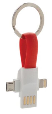 sleutelhanger 3-in-1 11 cm ABS rood