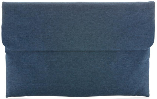 laptophoes sleeve 15.6 inch polyester blauw