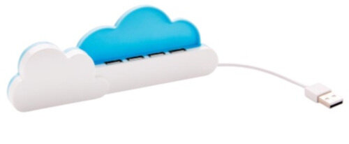 USB-stick 16,5 cm ABS blauw/wit