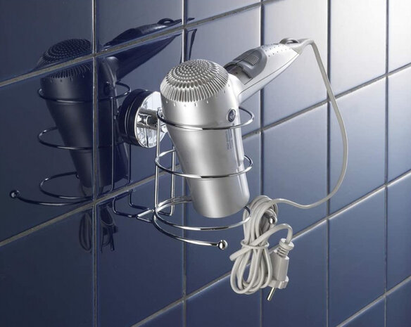haardrogerhouder Vacuum-Loc 13,5 cm staal chroom