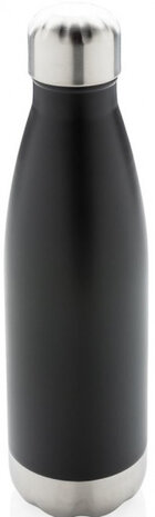 thermosfles 25,8 cm 500 ml RVS zwart/zilver