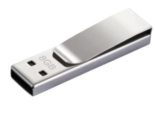 USB-stick Tag 8 GB 4,5 x 1,2 cm RVS zilver