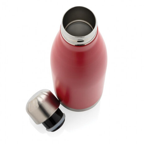 thermosfles 25,8 cm 500 ml RVS rood/zilver