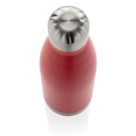 thermosfles 25,8 cm 500 ml RVS rood/zilver
