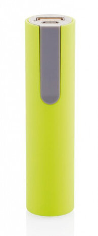 powerbank Compact 2200 mAh 10 cm ABS lime/grijs