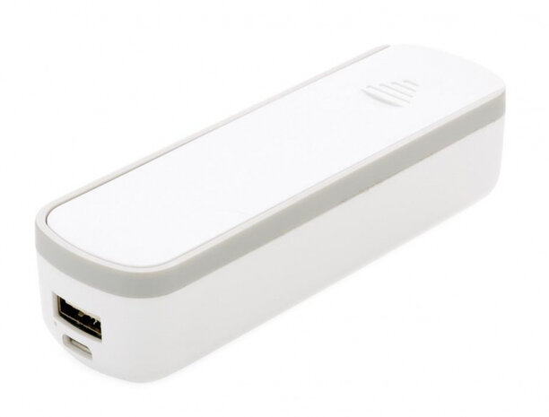 powerbank 2200 mAh 11 x 3,5 cm ABS wit
