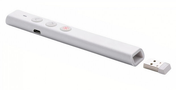 afstandsbediening met USB-stick aluminium zilver