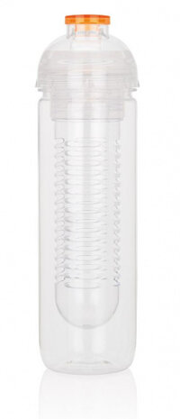drinkfles 22,7 cm 0,5 liter acryl oranje