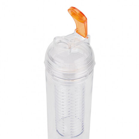 drinkfles 22,7 cm 0,5 liter acryl oranje