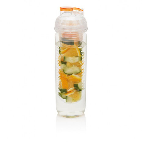 drinkfles 22,7 cm 0,5 liter acryl oranje