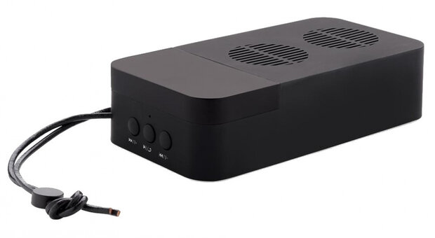 speaker Aria bluetooth 14 cm ABS/PU/alu zwart