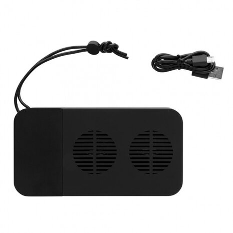 speaker Aria bluetooth 14 cm ABS/PU/alu zwart