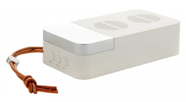 speaker Aria bluetooth 14 cm ABS/PU/alu wit 2-delig