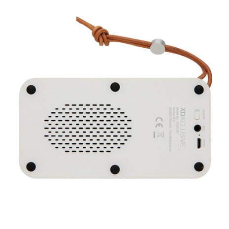 speaker Aria bluetooth 14 cm ABS/PU/alu wit 2-delig