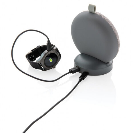 speaker met oplaadstation bluetooth 15 cm grijs