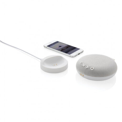 speaker met oplaadstation bluetooth 15 cm wit