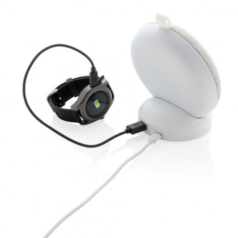 speaker met oplaadstation bluetooth 15 cm wit