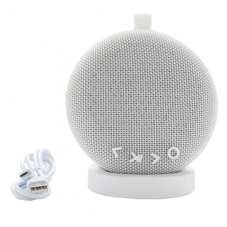 speaker met oplaadstation bluetooth 15 cm wit