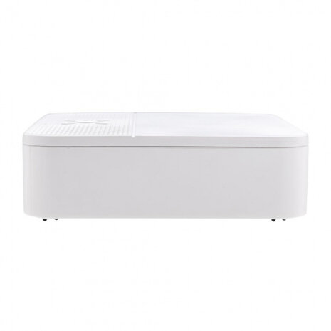 3-in-1 speaker/klok bluetooth 12 cm wit 2-delig