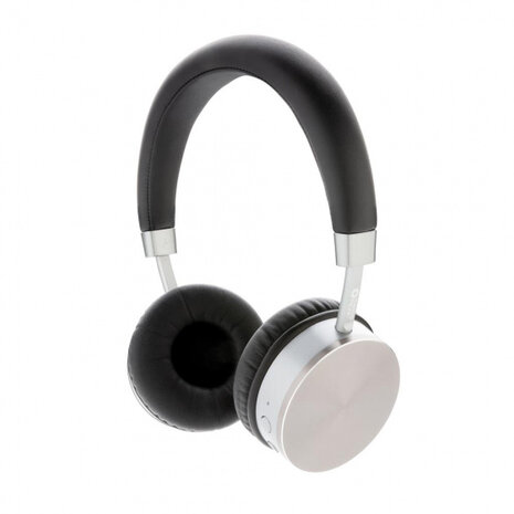 koptelefoon V2 bluetooth zwart/zilver alu/PU 3-delig