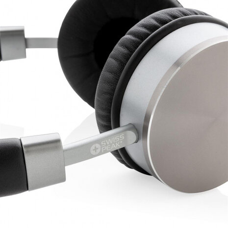 koptelefoon V2 bluetooth zwart/zilver alu/PU 3-delig