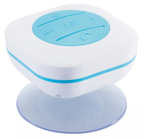 douche-speaker bluetooth 7,8 cm ABS wit 2-delig