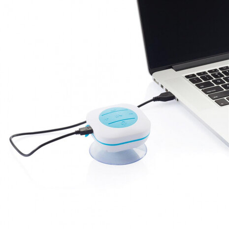 douche-speaker bluetooth 7,8 cm ABS wit 2-delig
