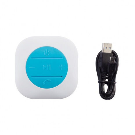 douche-speaker bluetooth 7,8 cm ABS wit 2-delig