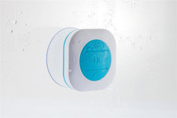 douche-speaker bluetooth 7,8 cm ABS wit 2-delig
