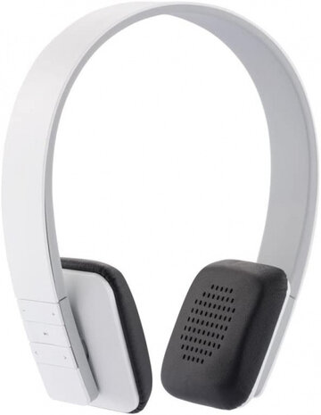 koptelefoon bluetooth 17 cm ABS/PU wit 2-delig