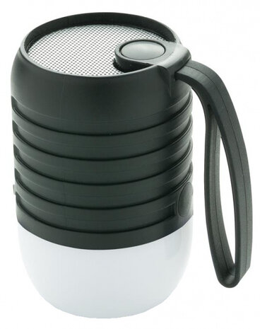 speaker/lamp 2-in-1 bluetooth 6,1 cm zwart 2-delig