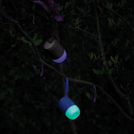 speaker/lamp 2-in-1 bluetooth 6,1 cm zwart 2-delig