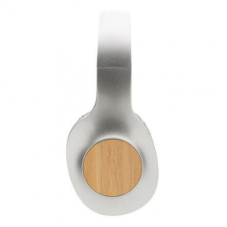 koptelefoon Dakota bluetooth 19 cm alu/bamboe grijs