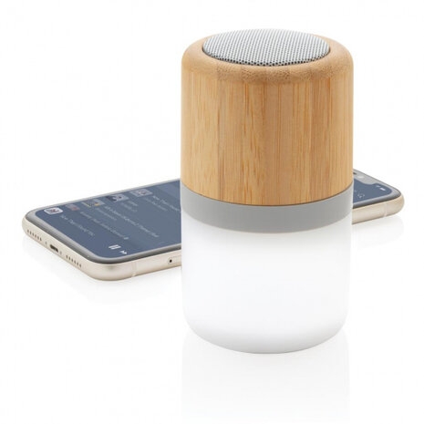 speaker met licht bluetooth bamboe/ABS naturel