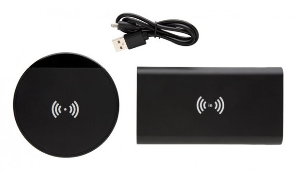draadloze oplaadset ABS/siliconen zwart