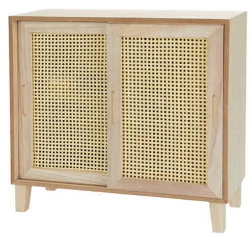 schuifdeurkast 28 x 30 x 12 cm hout bruin/blank