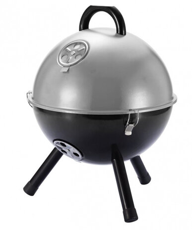 barbecue 32 x 32 cm ijzer grijs/zwart