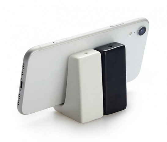 peper- &amp; zoutstel Smart Stand keramiek zwart/wit 2-delig