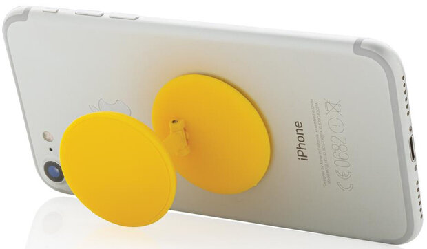 telefoonbutton Stick &#039;n Hold polypropyleen geel
