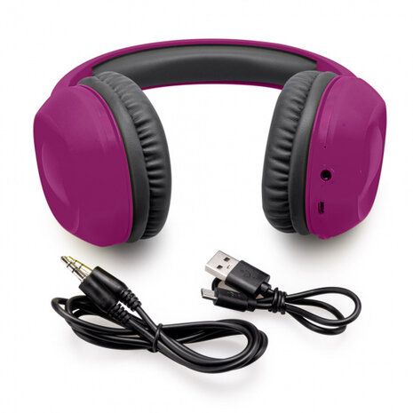 koptelefoon bluetooth Pantone 18 cm ABS paars