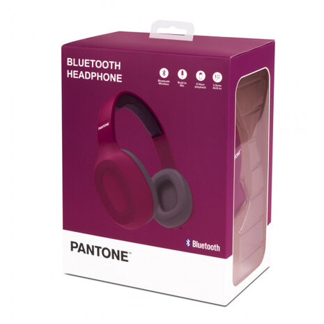 koptelefoon bluetooth Pantone 18 cm ABS paars
